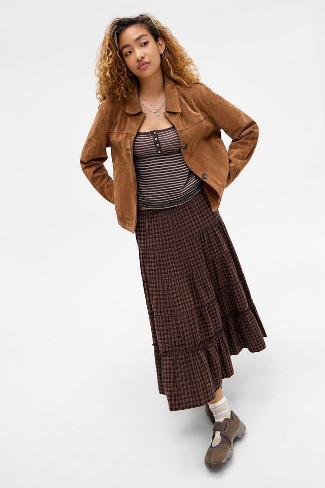 Kimchi Blue Betty Check Midi Skirt #2