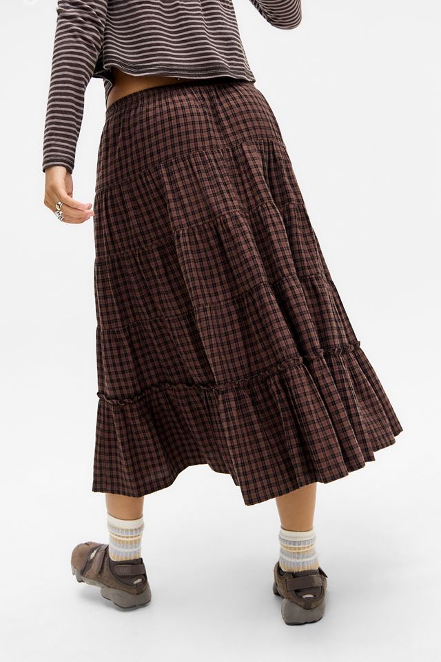 Kimchi Blue Betty Check Midi Skirt #3