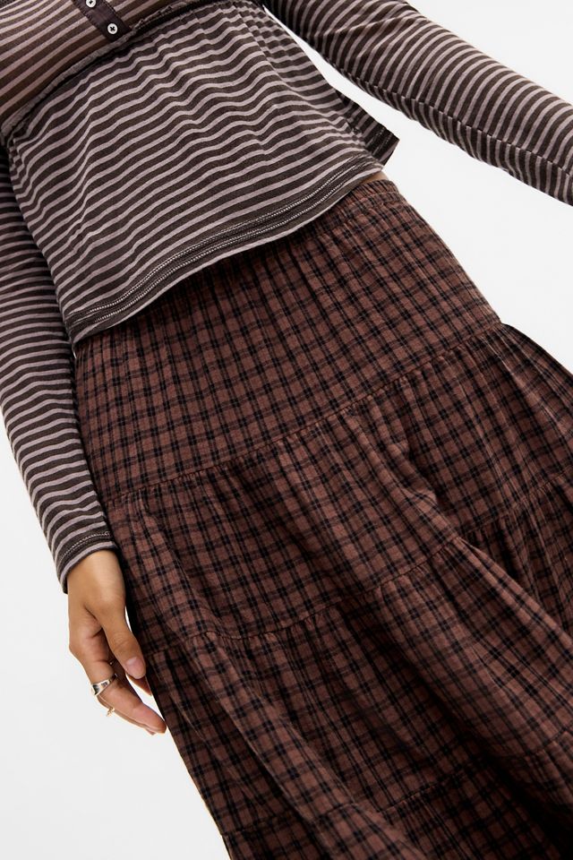 Kimchi Blue Betty Check Midi Skirt #4