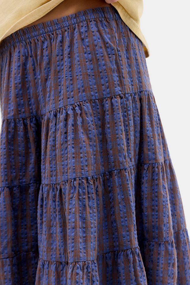 Jupe mi-longue à carreaux Betty Kimchi Blue #2