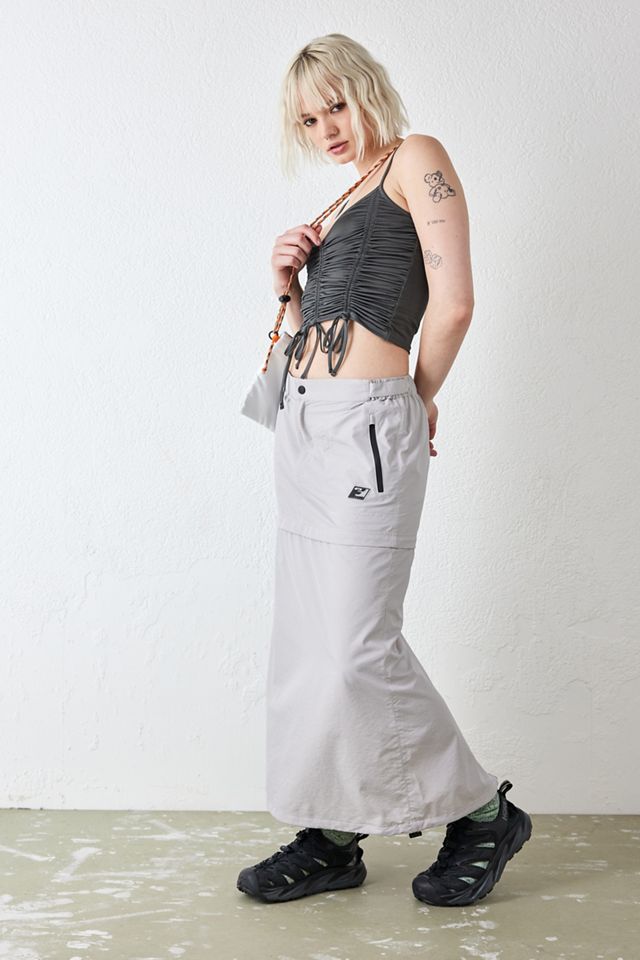iets frans... Stone Zip-Off Cargo Maxi Skirt #2