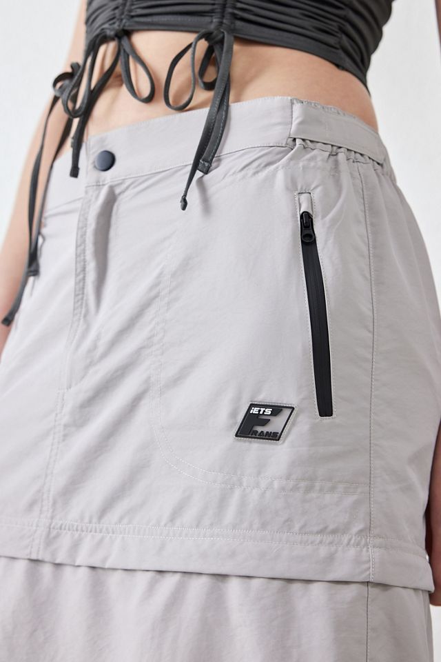 iets frans... Stone Zip-Off Cargo Maxi Skirt #4
