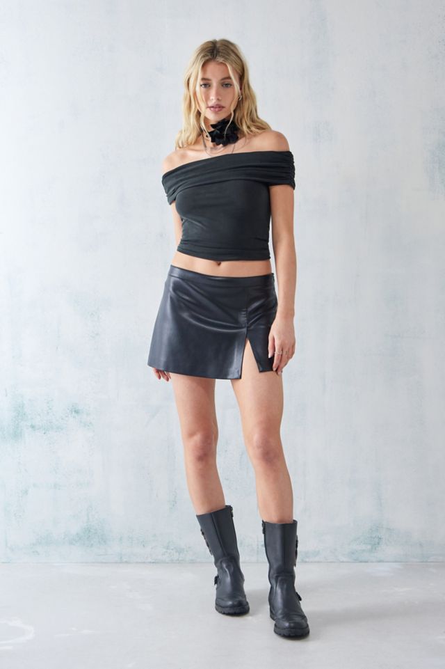 Faux leather skirt urban planet sale