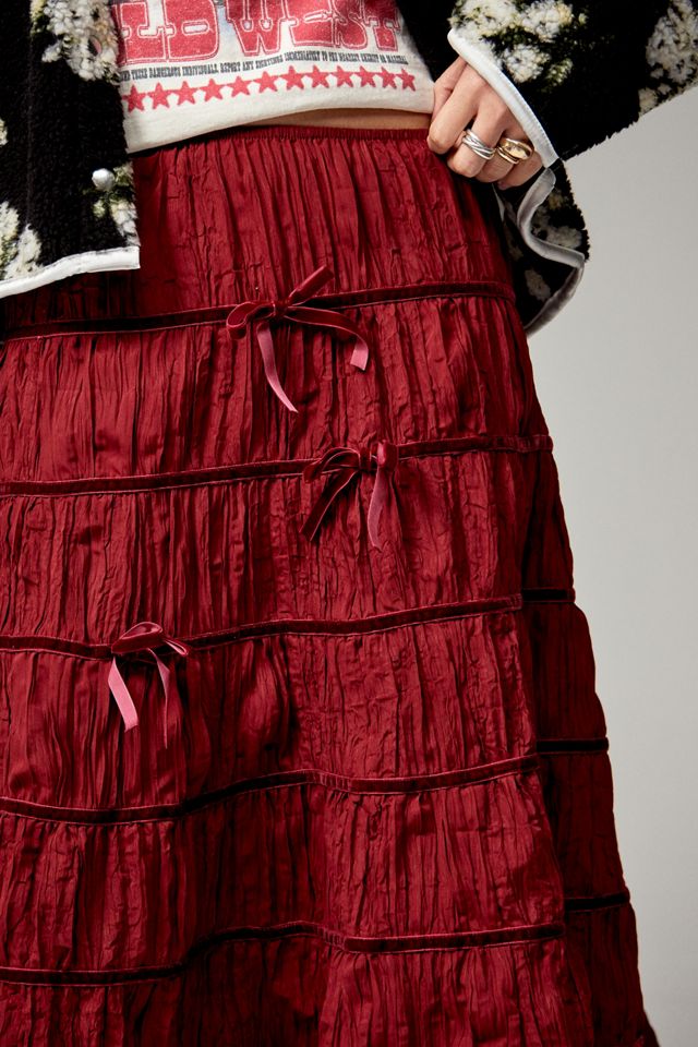 Kimchi Blue Lalli Crinkle Maxi Skirt #1