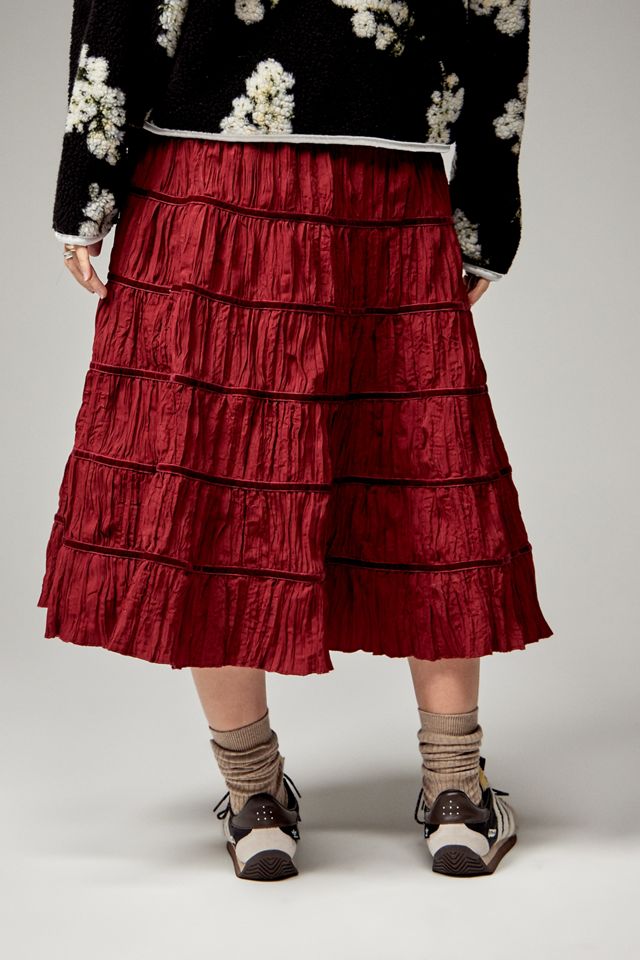 Kimchi Blue Lalli Crinkle Maxi Skirt #3