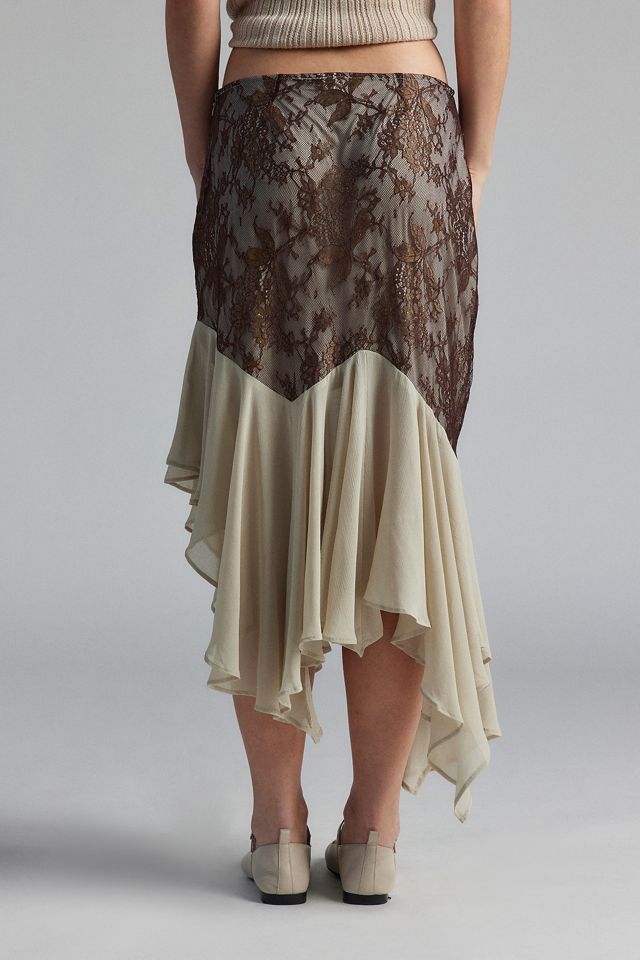 Kimchi Blue Lavinia Lace Asymmetric Maxi Skirt #2