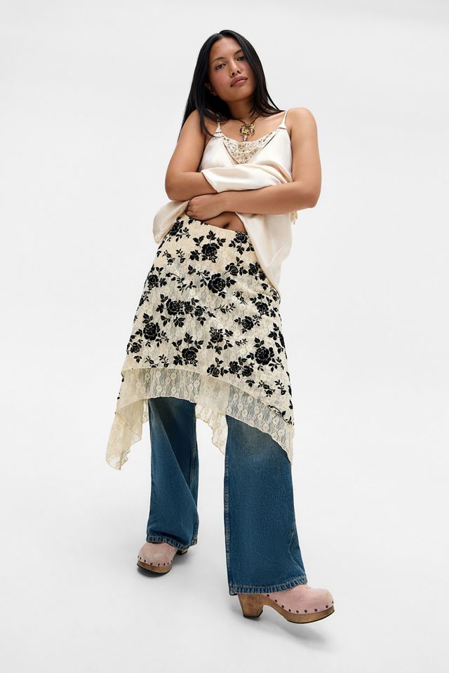 Kimchi Blue Beauty Lace Sheer Midi Skirt #5