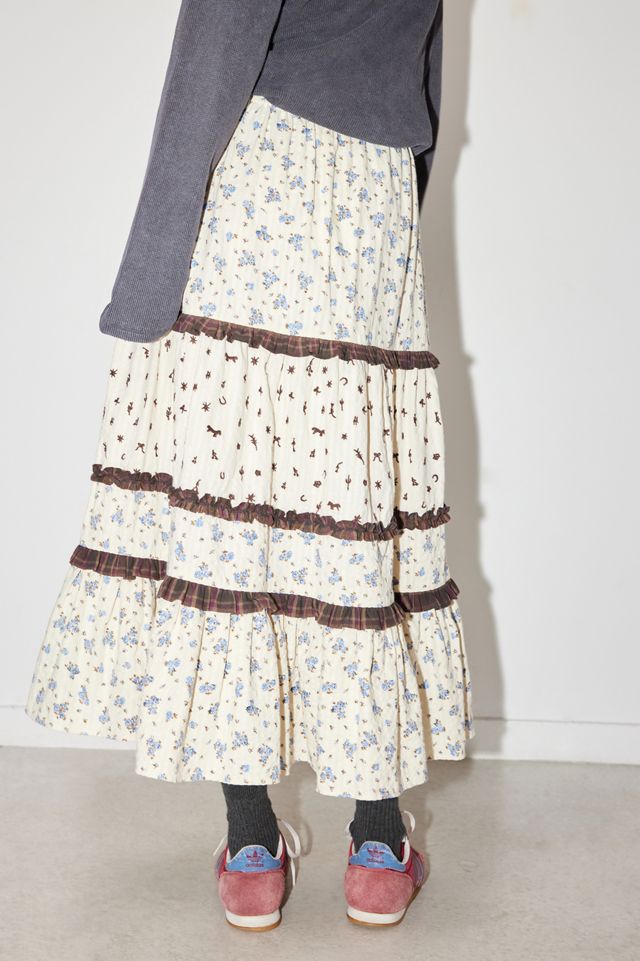 Urban Outfitters x TuftLuck Tiered Maxi Skirt #4