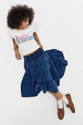 BDG Bea Shirred Midi Skirt Product Page