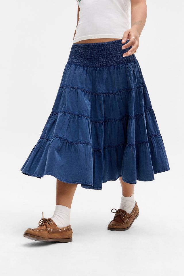Falda Midi Fruncida Bea de BDG #1