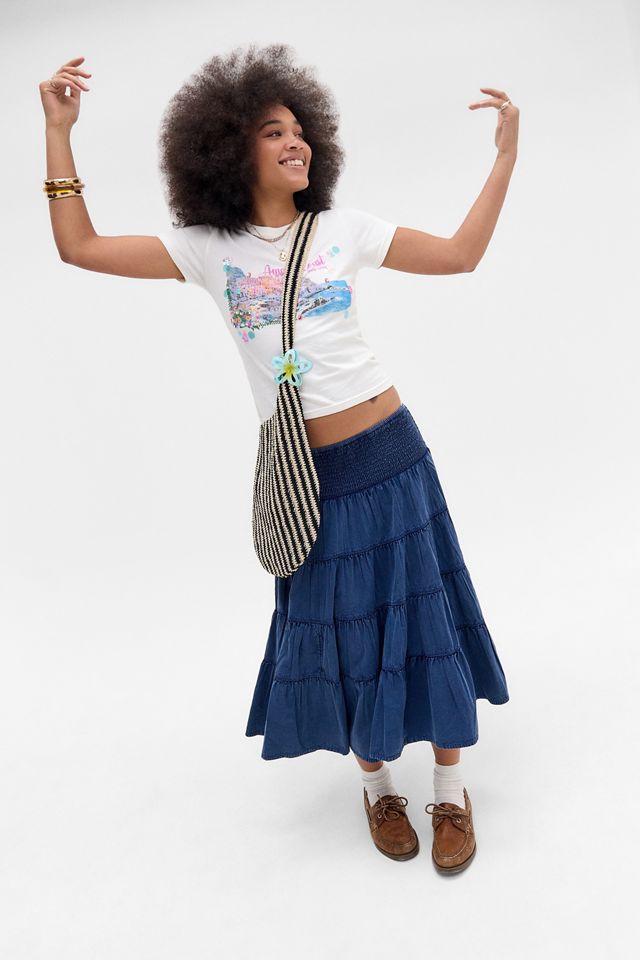 Falda Midi Fruncida Bea de BDG #2