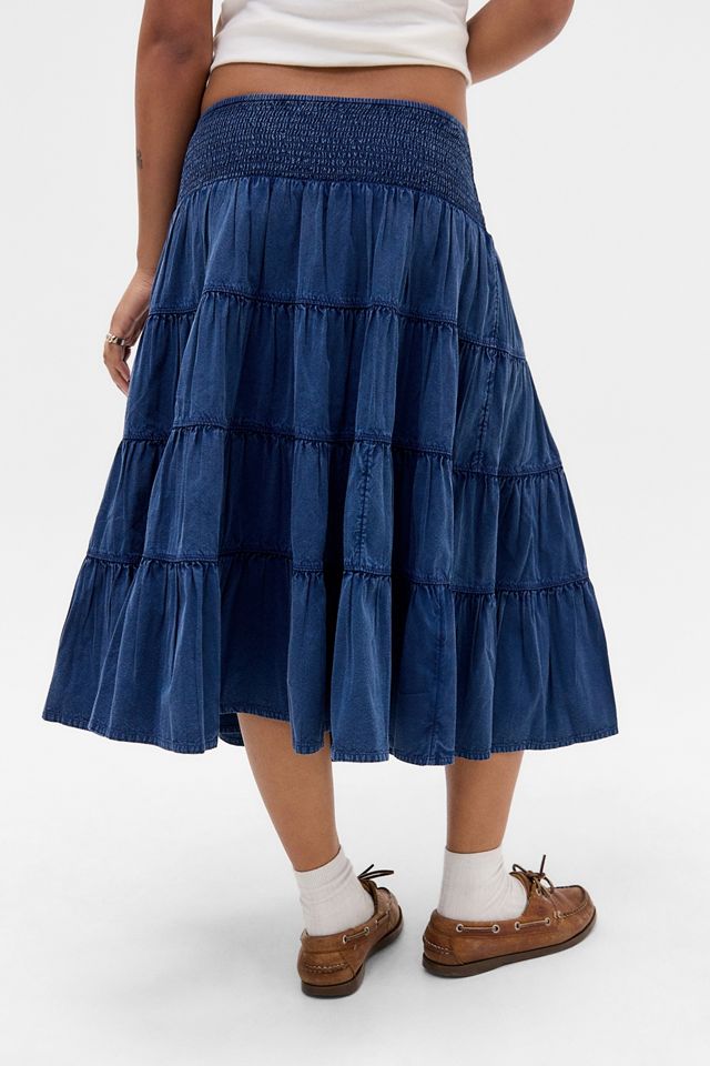 Falda Midi Fruncida Bea de BDG #3