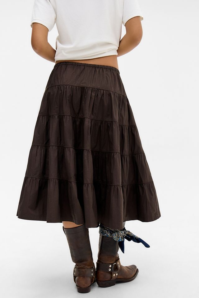 Falda Poplin de Cintura Atada UO Bea #3