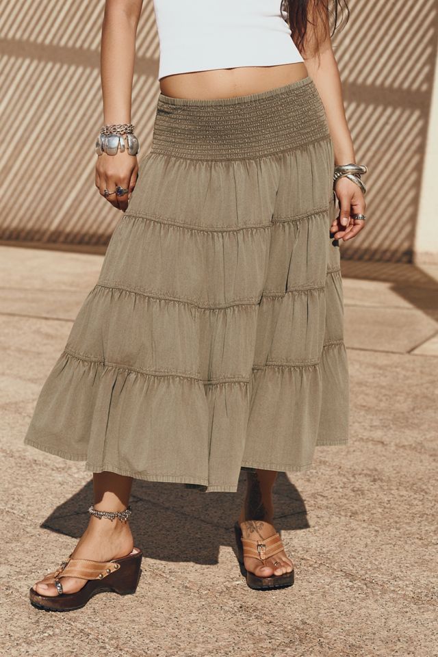 Falda Midi Escalonada Bea Kimchi Blue #1