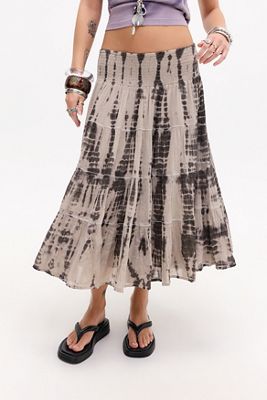 UO Bea Tie Dye Prairie Skirt