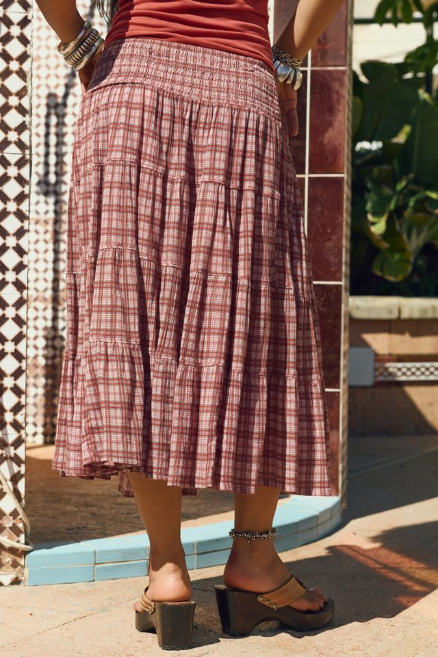 Falda Midi de Cuadros Arrugados Bea Kimchi Blue #3