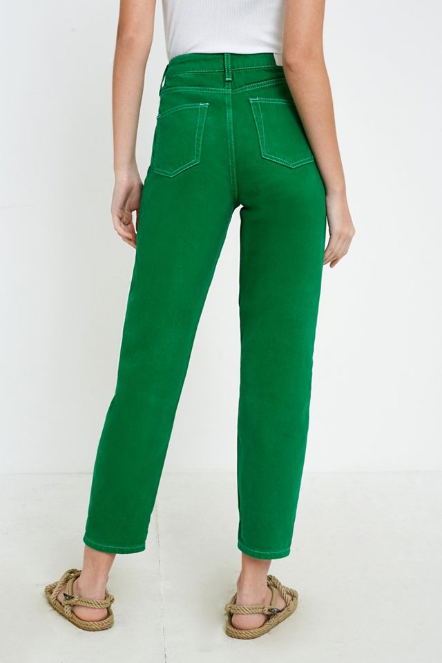 BDG - Jean mom vert à coutures contrastantes #4