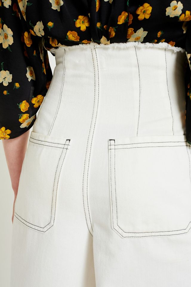 BDG Ecru High-Waisted Corset Jeans  #5