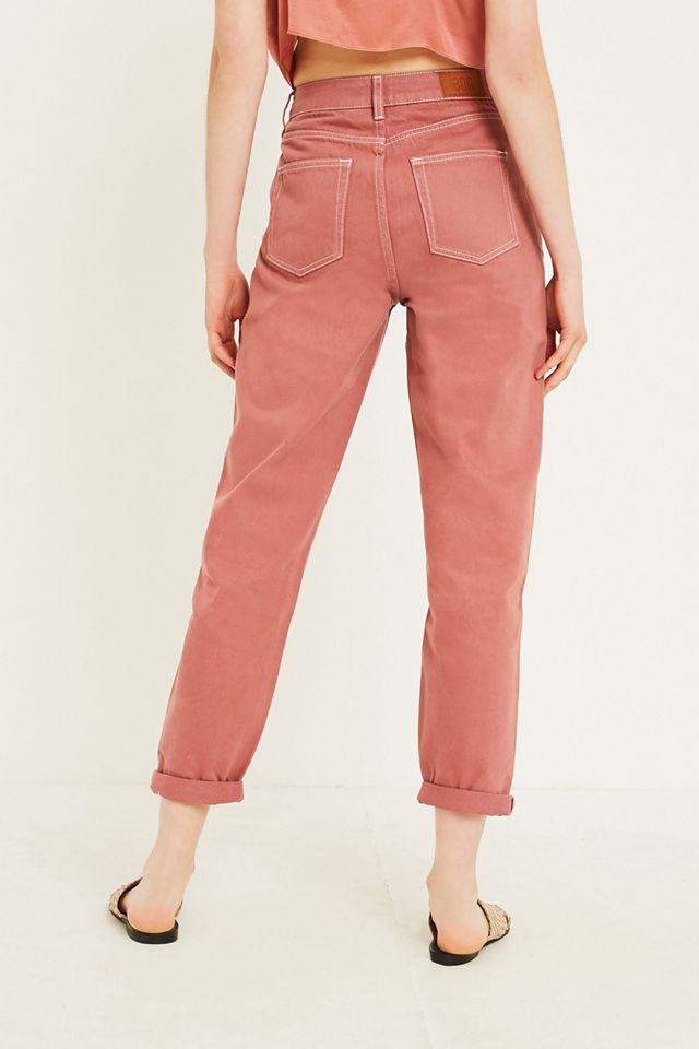 BDG Mom Contrast Stitch Pink Jeans #4