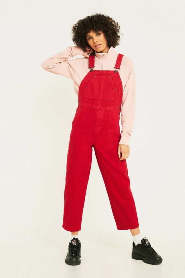 BDG Red Workwear Dungarees | Urban Outfitters UK