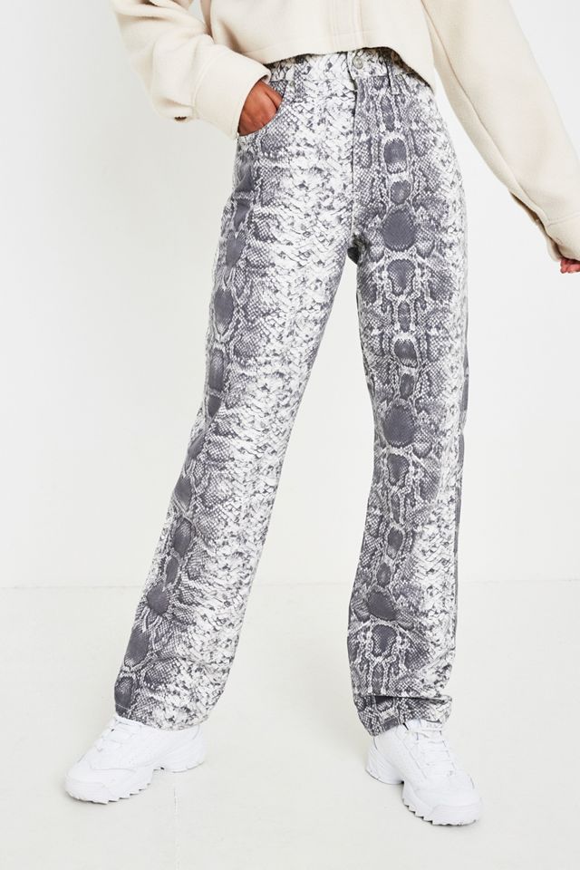 BDG Column High-Waisted Straight-Leg Snake Print Jeans #1