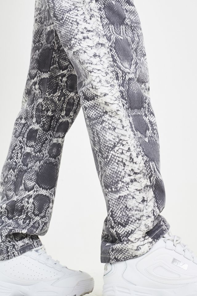 BDG Column High-Waisted Straight-Leg Snake Print Jeans #2