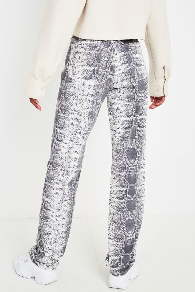 BDG Column High-Waisted Straight-Leg Snake Print Jeans #4