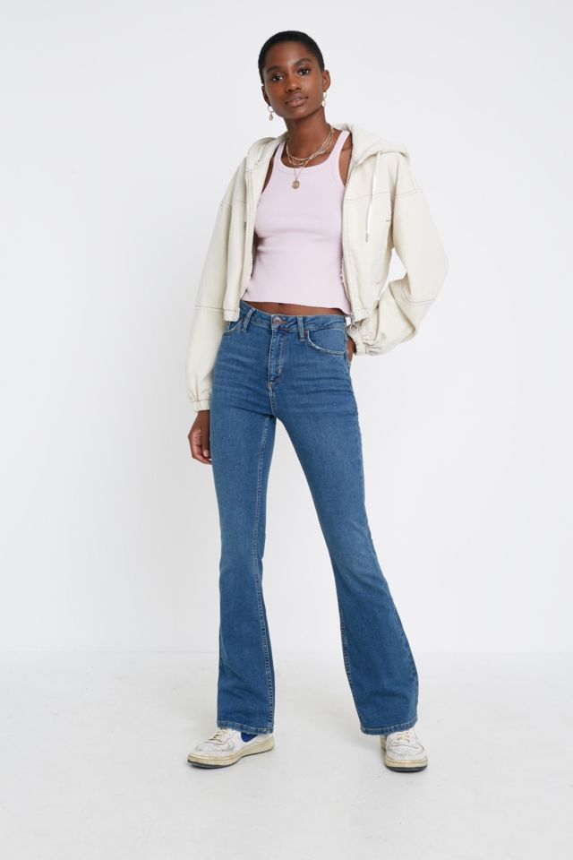 Mid rise best sale flared jeans