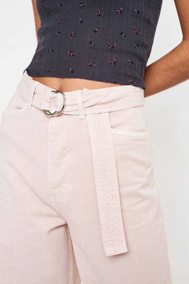 BDG – Ausgestellte Jeans in Rosa mit Gürtel #3