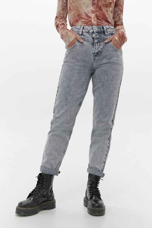 BDG Acid Wash Blue Seamed Mom Jeans #1