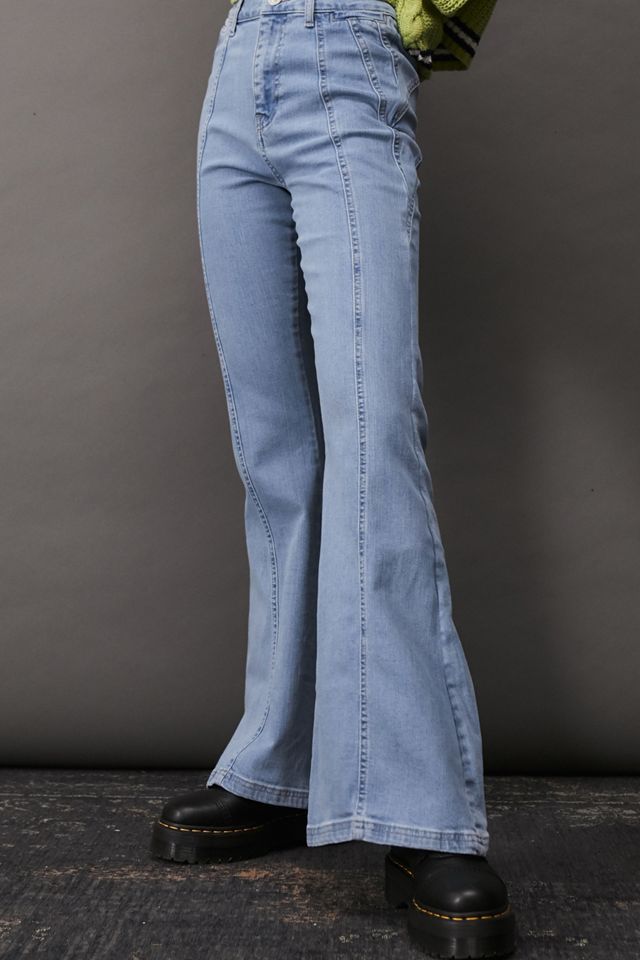 BDG Light Blue Sunshine Seam High-Waist Flare Jeans #1