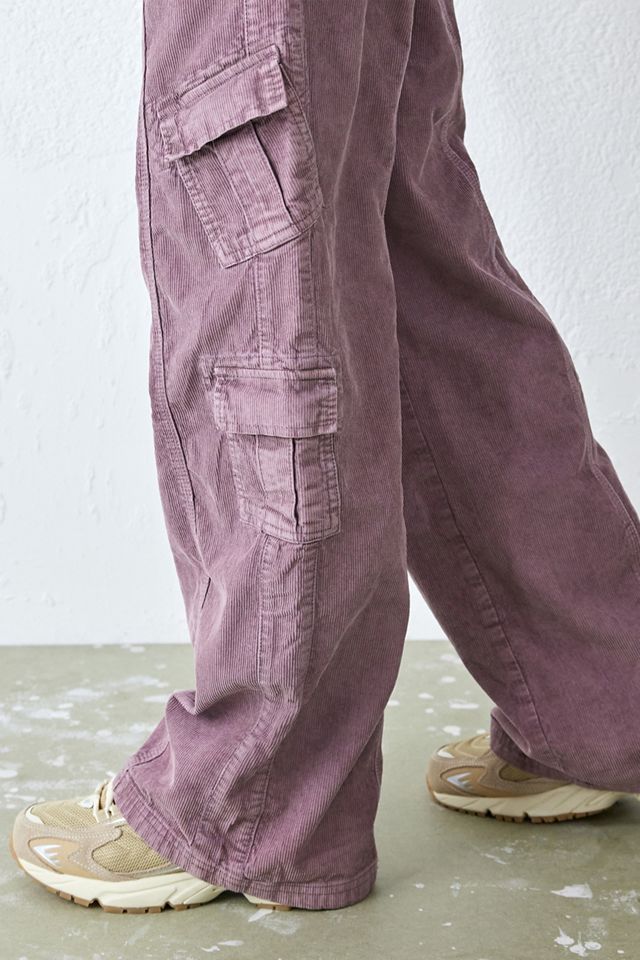 BDG Plum Corduroy Y2K Cargo Jeans #2