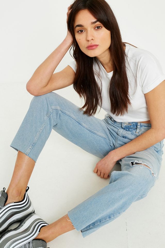 BDG Mom Bleached Raw Hem Jeans #5