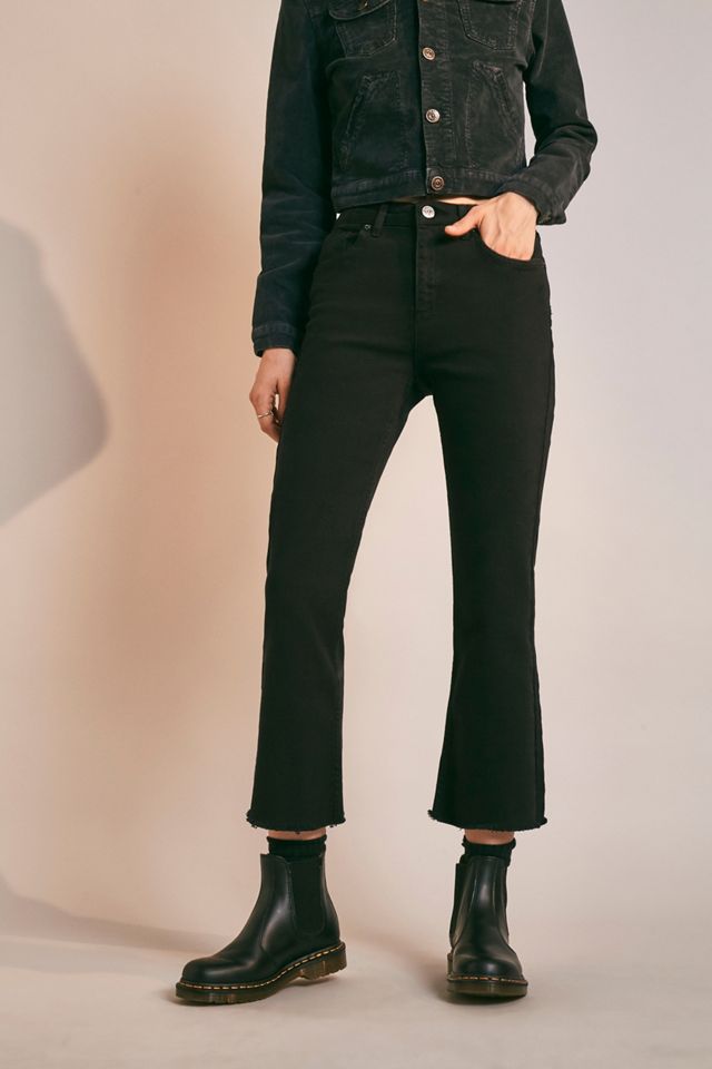 BDG Black Kick Flare High-Rise Cropped Jeans #3