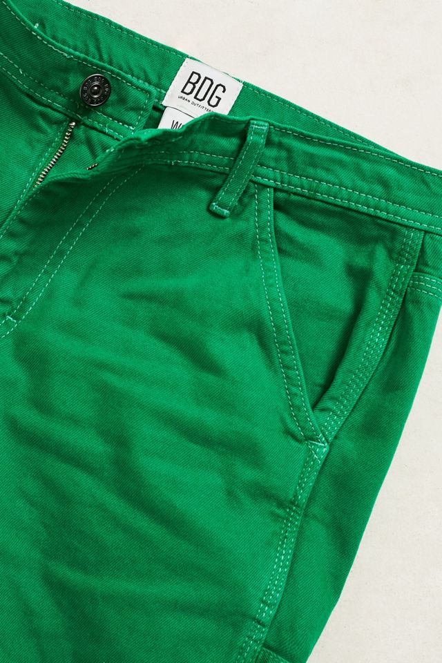BDG Contrast Stitch Green Workwear Jeans #5