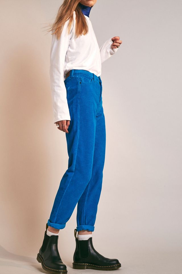 BDG Bright Blue Corduroy Mom Trousers #4