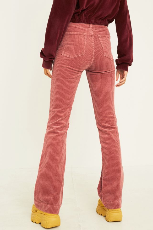 BDG Pink Corduroy Flare Trousers #3