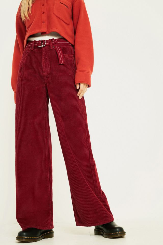 BDG - Pantalon Puddle en velours côtelé lie de vin #3