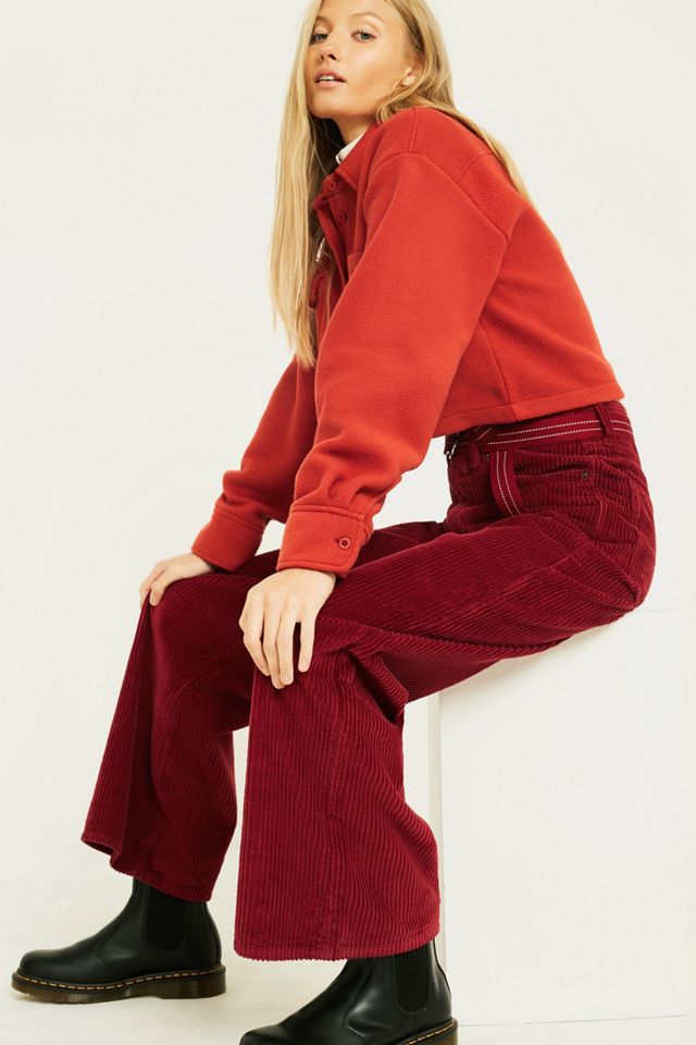 BDG - Pantalon Puddle en velours côtelé lie de vin #4