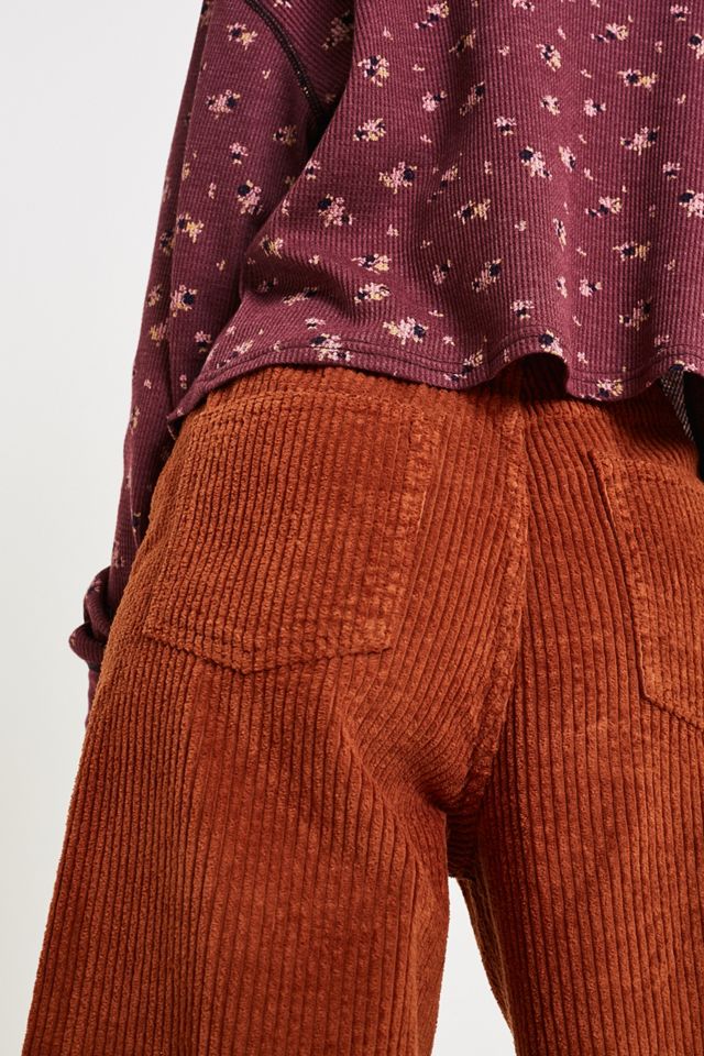 BDG Chestnut Corduroy Puddle Trousers #2