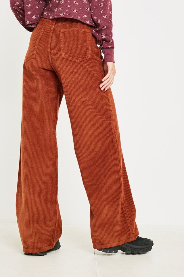 BDG Chestnut Corduroy Puddle Trousers #4