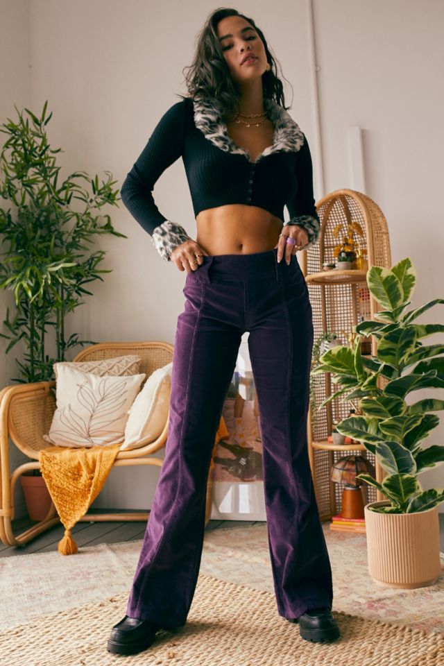 Plum corduroy hot sale pants