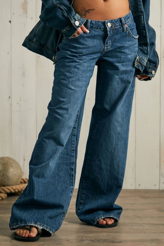 Jeans a Vita Bassa Pozzanghera Indaco BDG #1