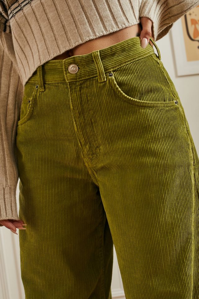 BDG Green Cinch-Back Corduroy Logan Jeans #2