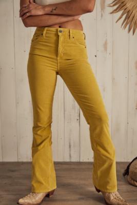 Yellow high best sale waisted corduroy pants