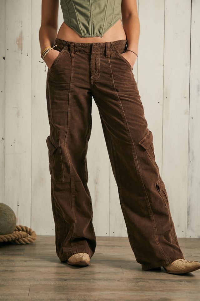 BDG - Pantalon cargo en velours côtelé années 2000 chocolat #1