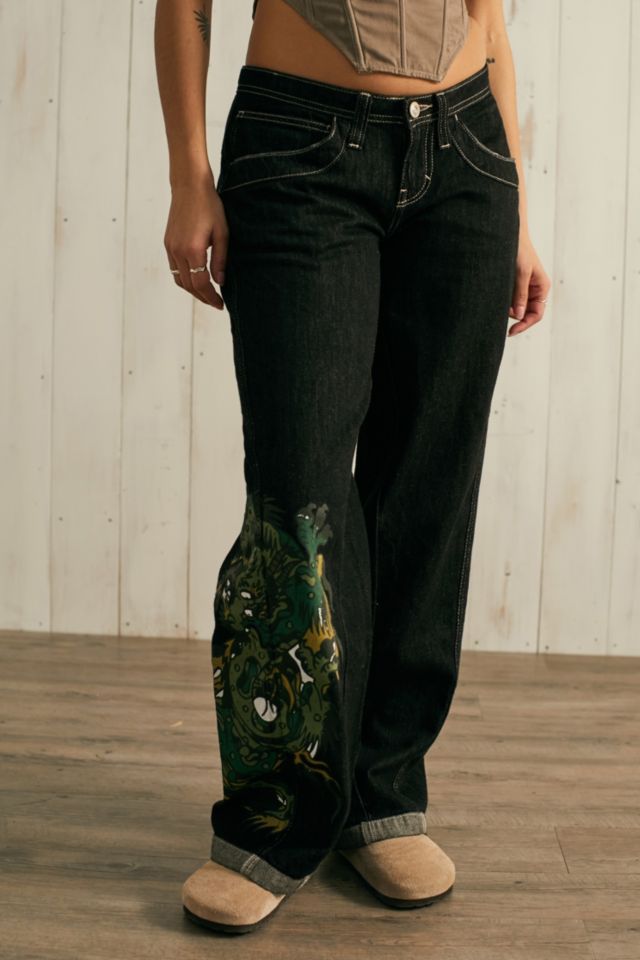 Dragon clearance print jeans