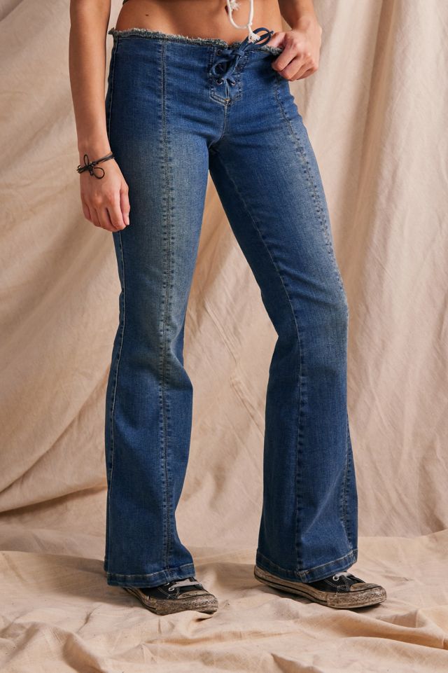 Bell bottom low rise on sale jeans