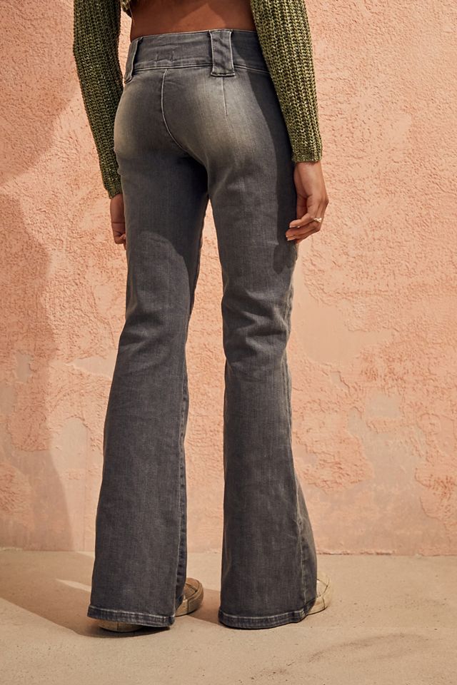 BDG Grey Raw Cut Missy Flare Jeans #2