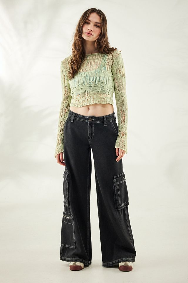 BDG Black Low-Rise Cargo Jeans #2